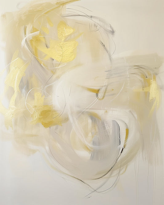 Soft Expressionism – Gold Aura Trio (Halo • Whisper Gold • Lumen)