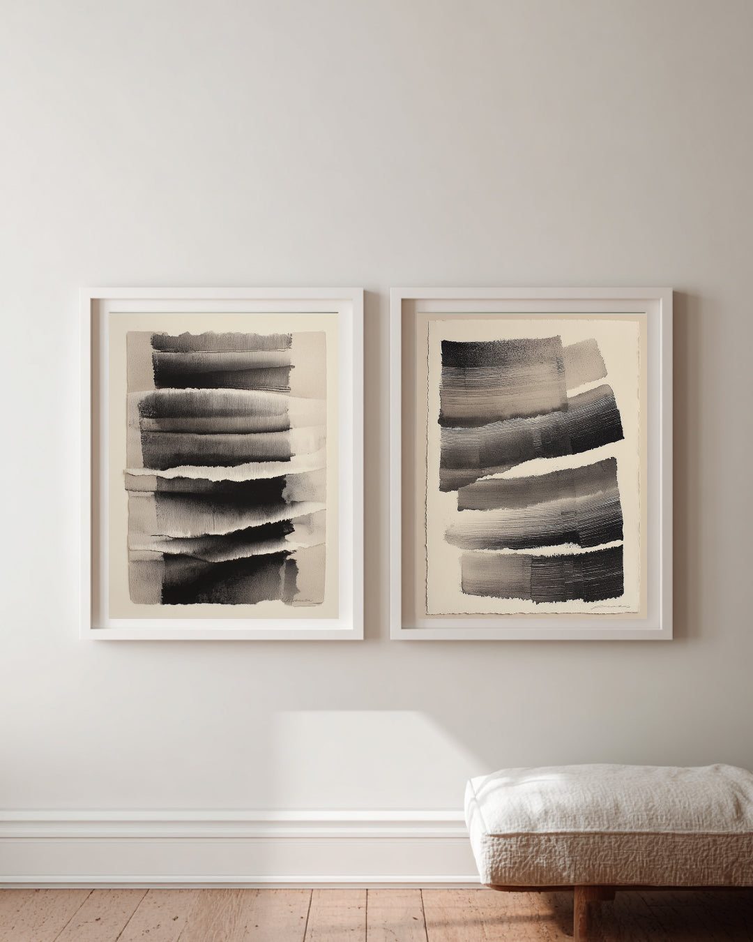 Brutalist Echo - Graphite / Ink Line Fields